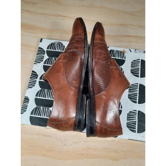 Canali Mens Brown Leather Woven Double Monk Strap Dress Shoes Size 45 12US‎ main image 5